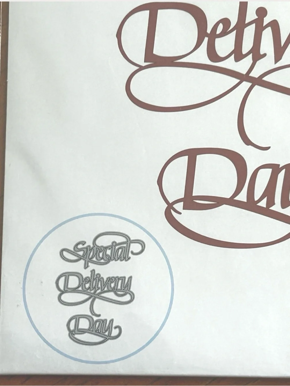 NWWT Elizabeth Craft Designs Special Delivery Day Steel Cutting Die 1559